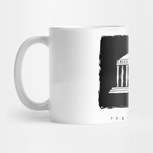 Parthenon ink Mug